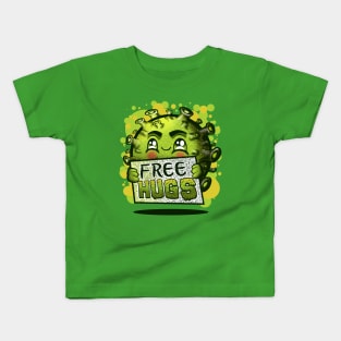 corona free hugs cute and funny Kids T-Shirt